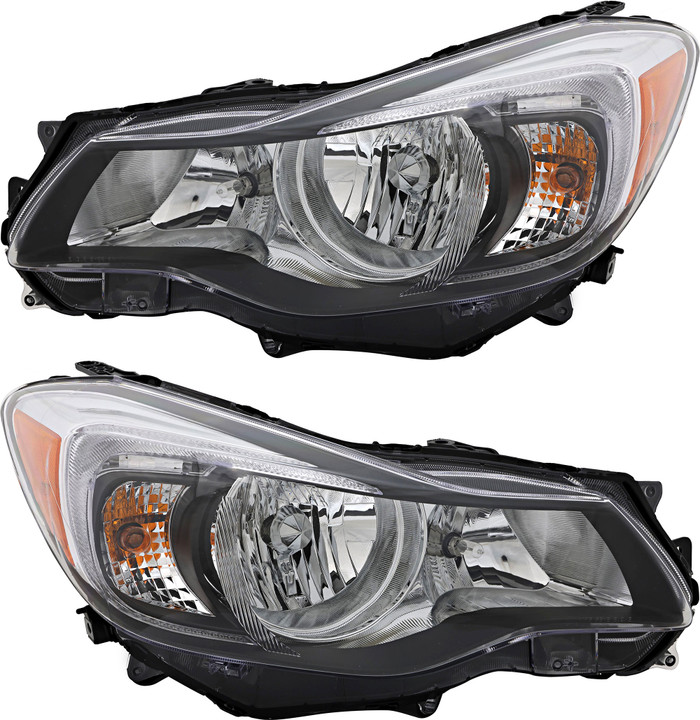 2012-2013 Subaru Impreza Headlights Driver Left and Passenger Right Side Halogen