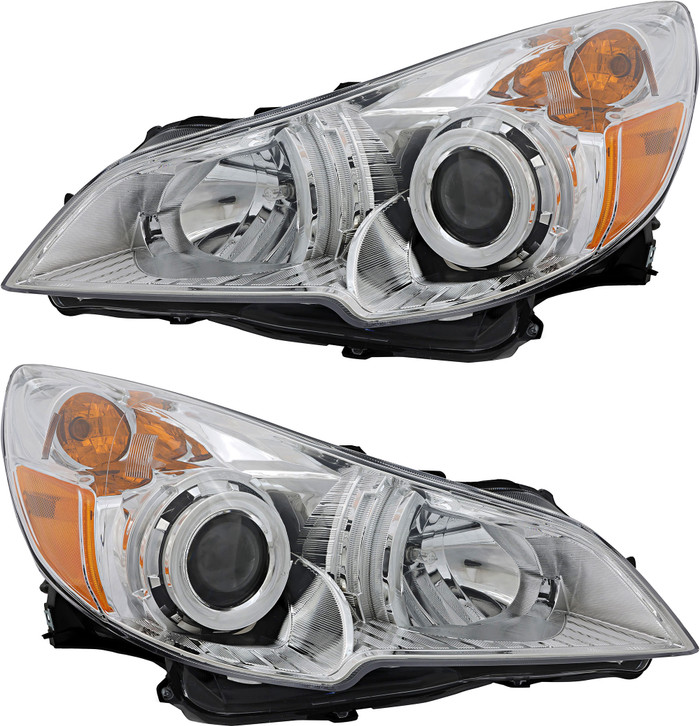 2010-2012 Subaru Outback Headlights Driver Left and Passenger Right Side Halogen