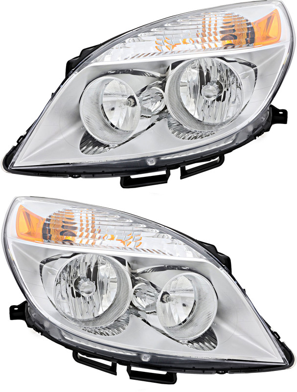 2007-2010 Saturn Aura Headlights Driver Left and Passenger Right Side Halogen