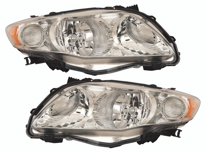 2009-2011 Toyota Corolla Headlights Driver Left and Passenger Right Side Halogen Japan Built