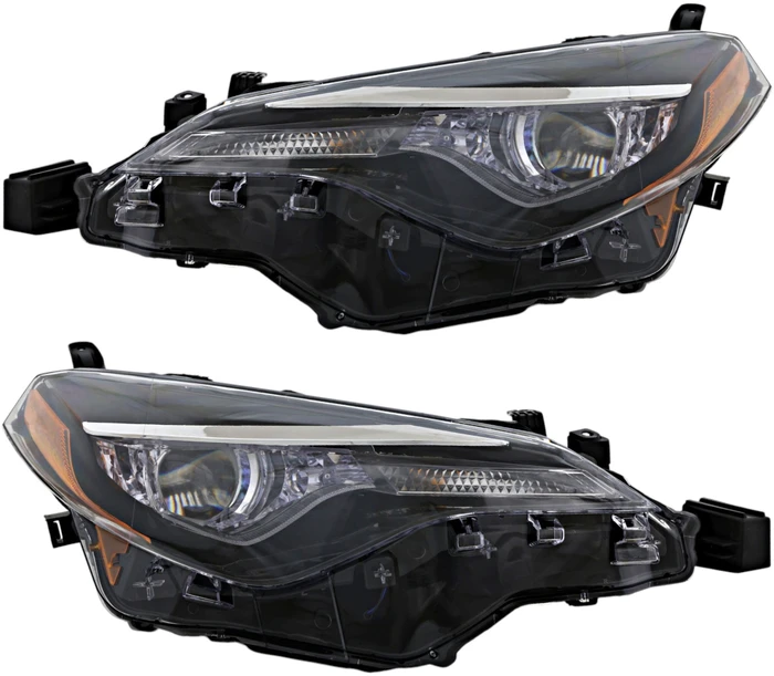 2017-2019 Toyota Corolla CE/L/LE/LE Eco Headlights Driver Left and Passenger Right Side LED