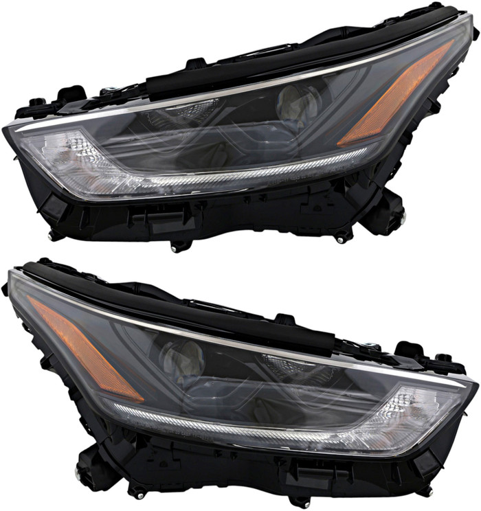 2020-2021 Toyota Highlander XSE Headlights Driver Left and Passenger Right Side Halogen