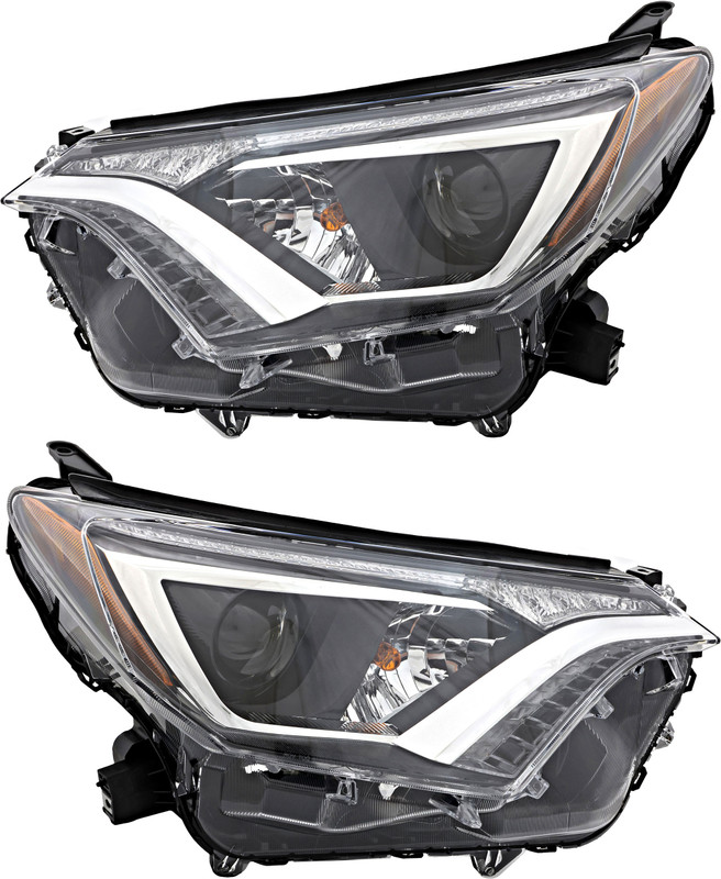 2016-2018 Toyota RAV4 Headlights Driver Left and Passenger Right Side Halogen USA Built
