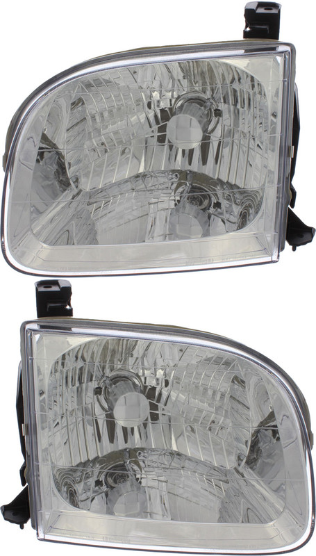 2001-2004 Toyota Sequoia Headlights Driver Left and Passenger Right Side Halogen