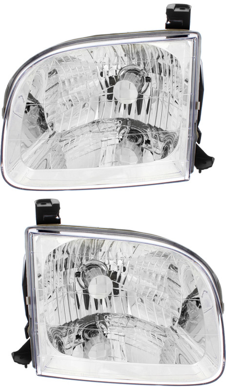 2000-2004 Toyota Tundra Headlights Driver Left and Passenger Right Side Halogen