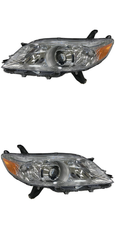 2011-2014 Toyota Sienna Headlights Driver Left and Passenger Right Side HID/Xenon