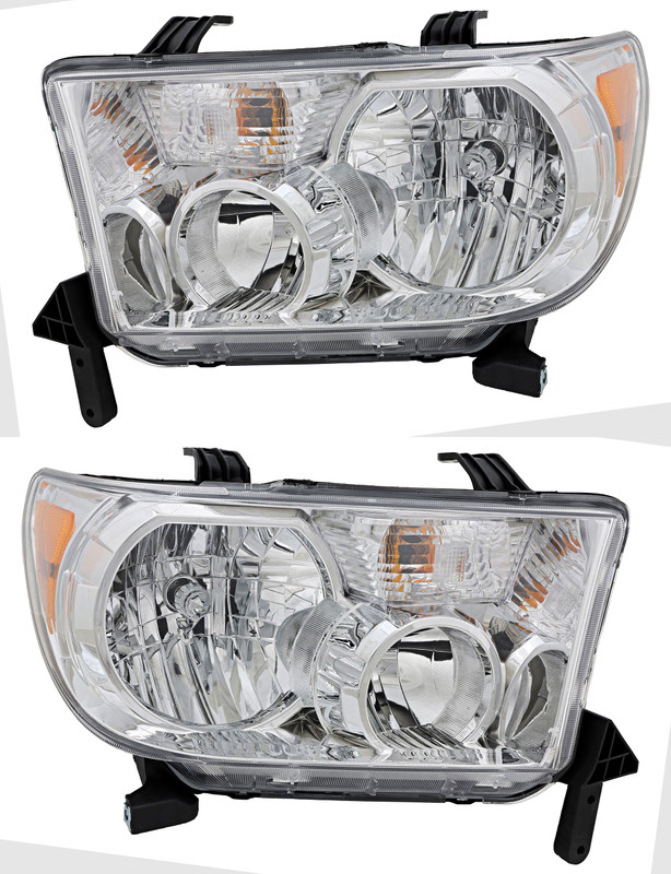 2008-2017 Toyota Sequoia Headlights Driver Left and Passenger Right Side Halogen