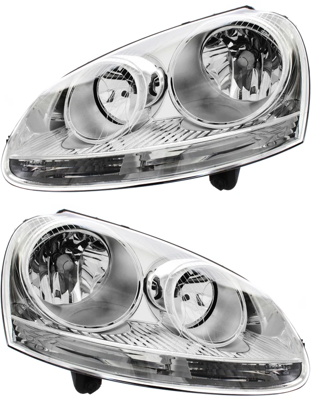 2006-2009 Volkswagen GTI Headlights Driver Left and Passenger Right Side Halogen
