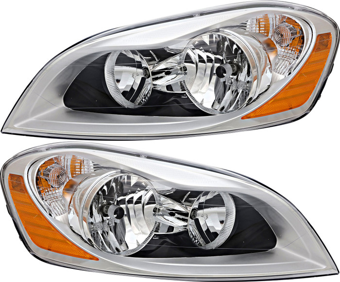 2010-2013 Volvo XC60 Headlights Driver Left and Passenger Right Side Halogen
