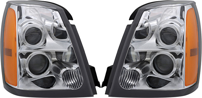 2004-2009 Cadillac SRX Headlights Driver Left and Passenger Right Side Halogen