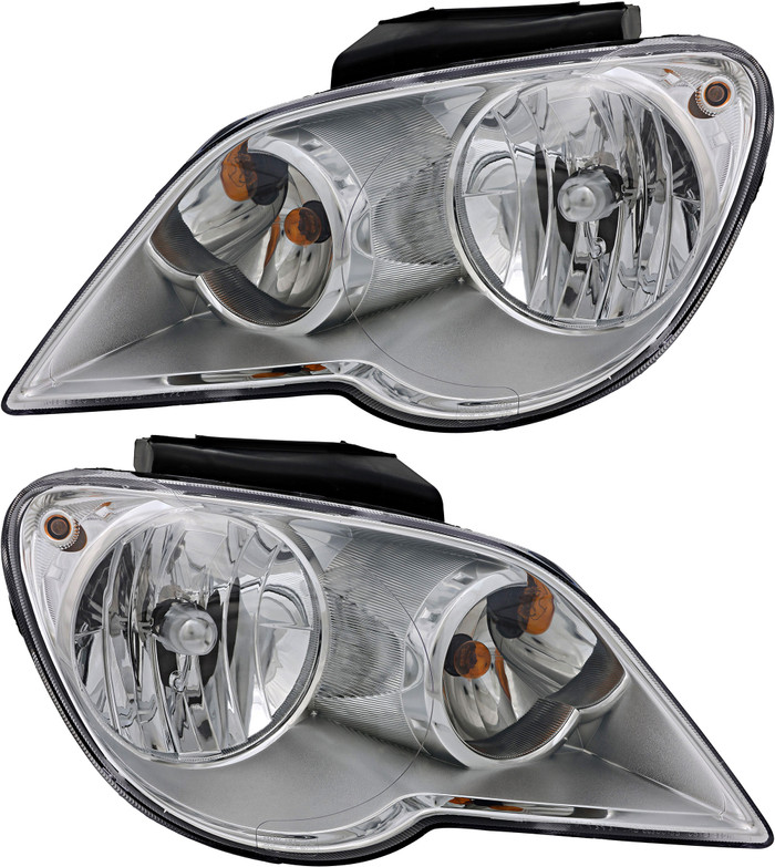 2007-2008 Chrysler Pacific Headlights Driver Left and Passenger Right Side Halogen