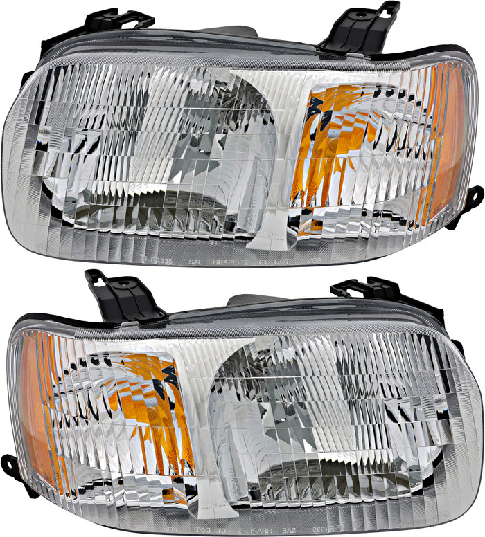 2001-2004 Ford Escape Headlights Driver Left and Passenger Right Side Halogen