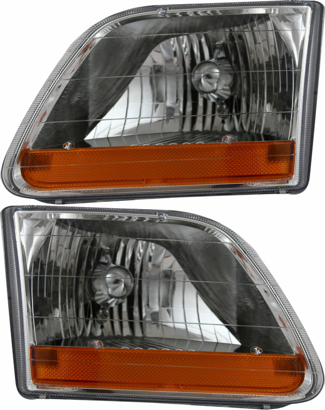 2001-2004 Ford F150 Headlights Driver Left and Passenger Right Side Halogen