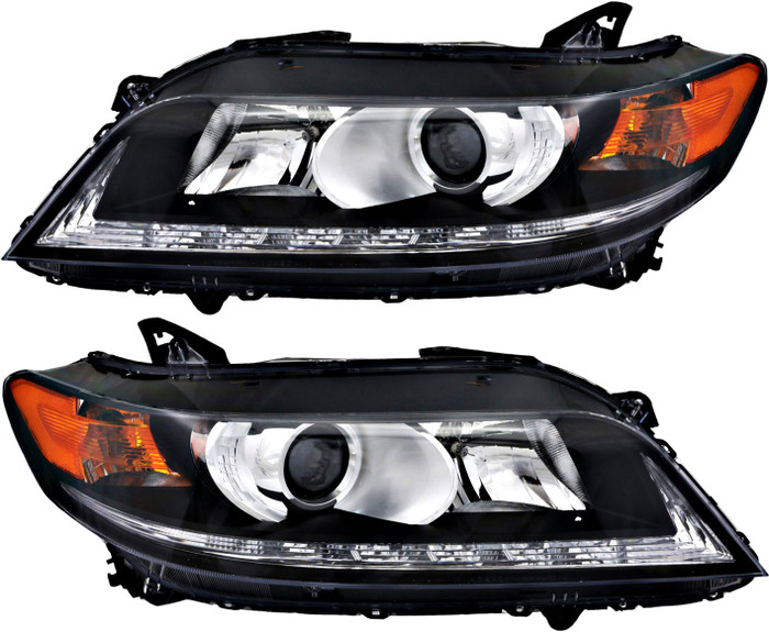2013-2015 Honda Accord Coupe Headlights Driver Left and Passenger Right Side Halogen