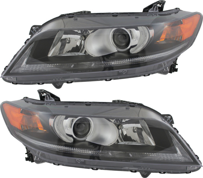 2013-2015 Honda Accord Coupe Headlights Driver Left and Passenger Right Side Halogen Without LED