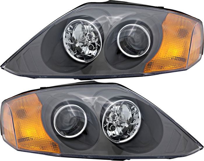2003-2004 Hyundai Tiburon Headlights Driver Left and Passenger Right Side Halogen