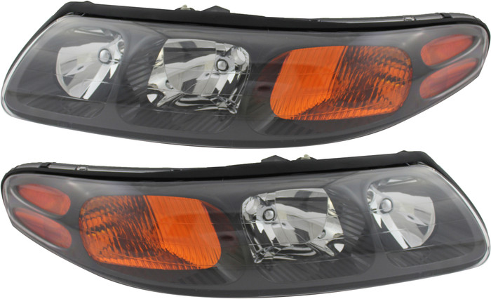 2000-2003 Pontiac Bonneville Headlights Driver Left and Passenger Right Side Halogen None GXP Model Only