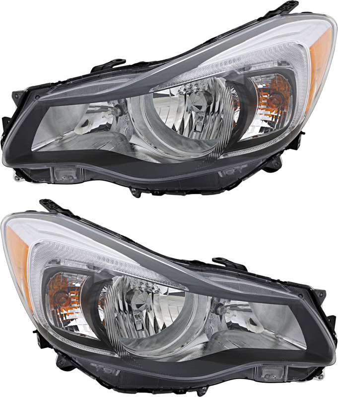 2014 Subaru Impreza Headlights Driver Left and Passenger Right Side Halogen