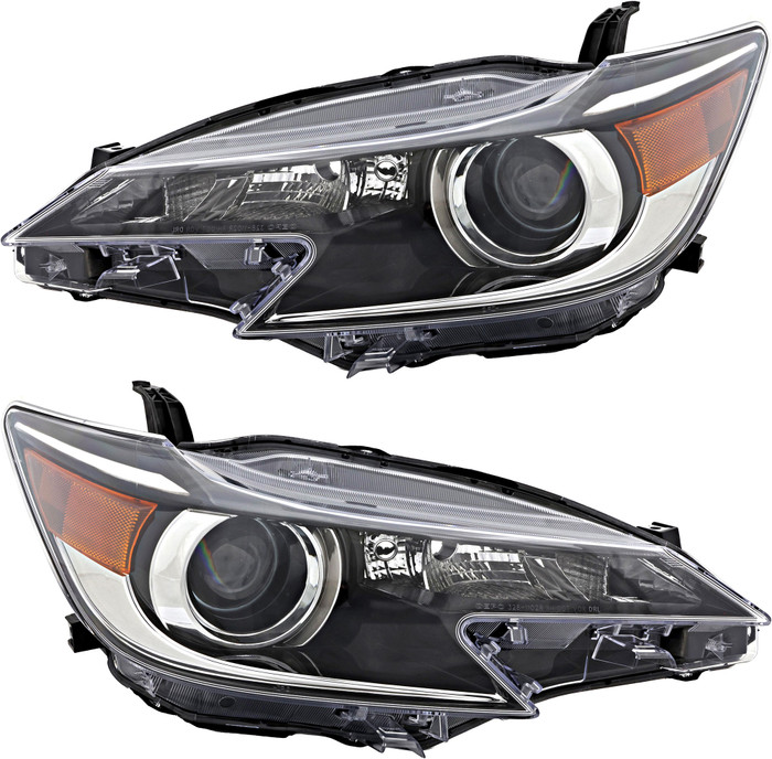 2014-2016 Scion tC Headlights Driver Left and Passenger Right Side Halogen