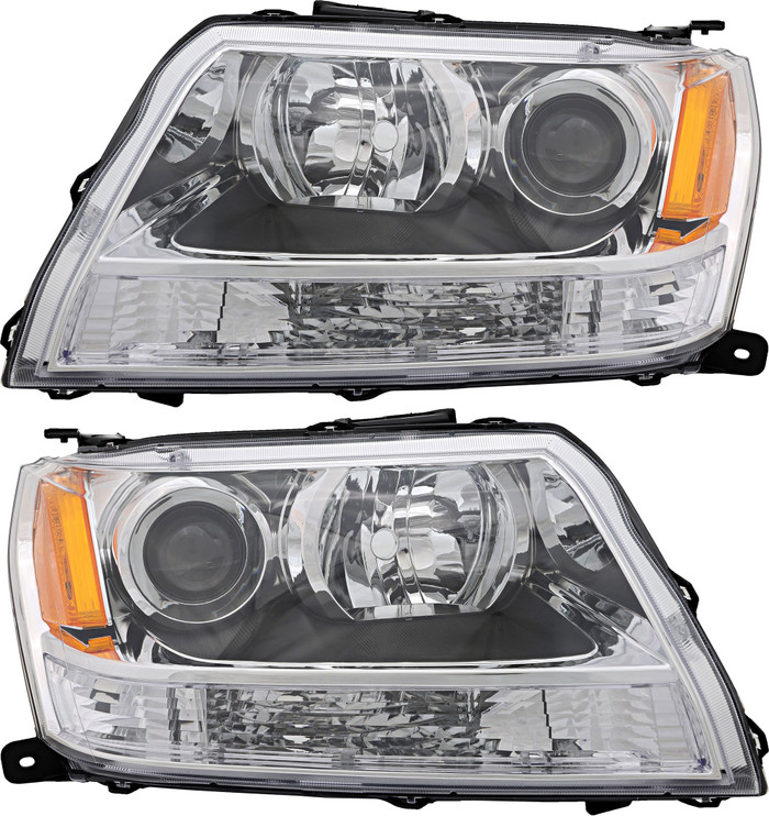 2009-2013 Suzuki Grand Vitara Headlights Driver Left and Passenger Right Side Halogen