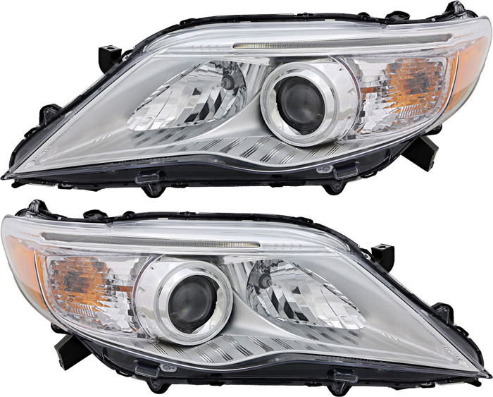 2011-2012 Toyota Avalon Headlights Driver Left and Passenger Right Side Halogen