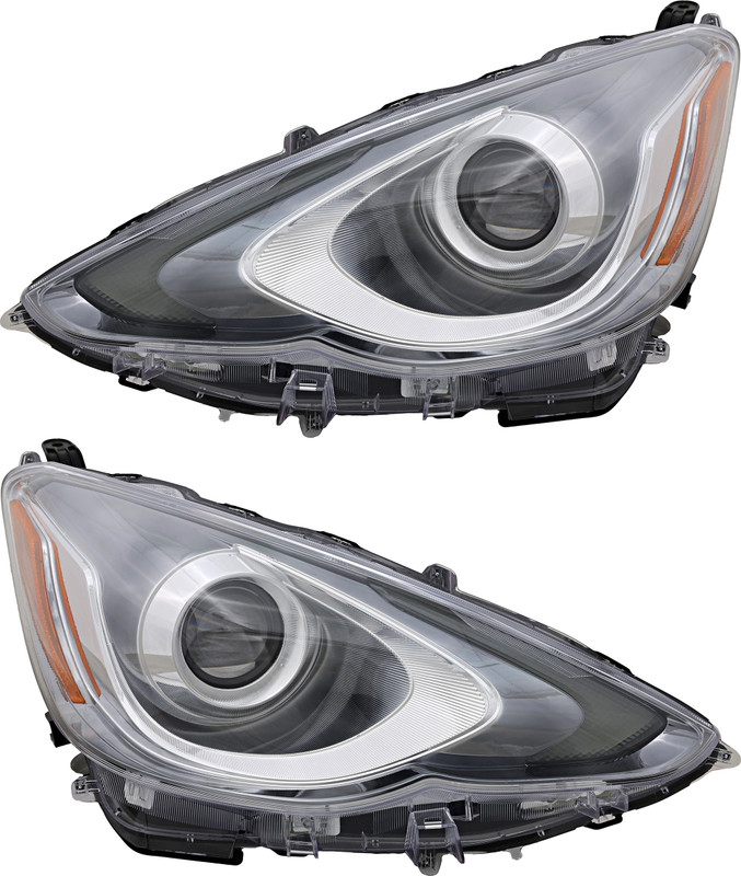 2015-2017 Toyota Prius C Headlights Driver Left and Passenger Right Side LED