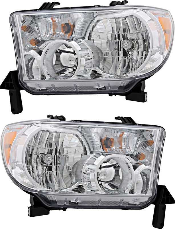 2009-2013 Toyota Tundra Headlights Driver Left and Passenger Right Side Halogen