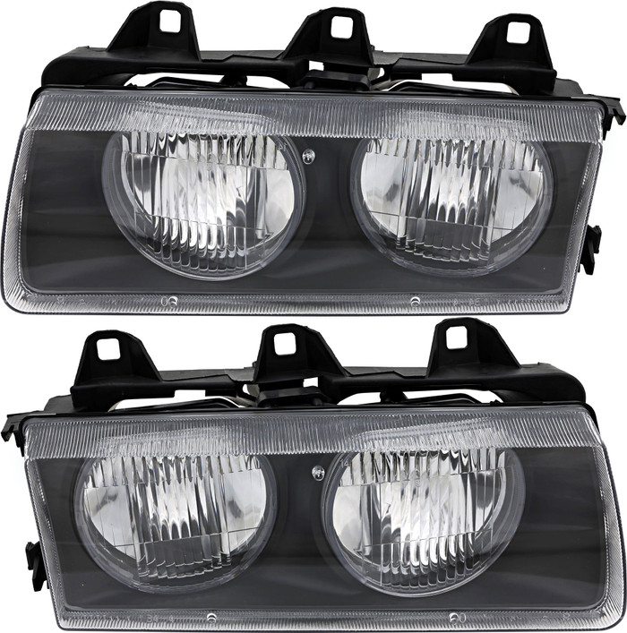 1992-1999 BMW 3 Series Headlights Driver Left and Passenger Right Side Halogen