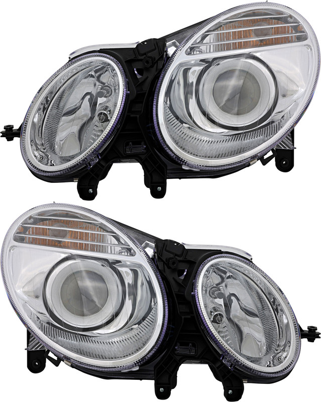 2007-2009 Mercedes Benz E Class Headlights Driver Left and Passenger Right Side HID/Xenon