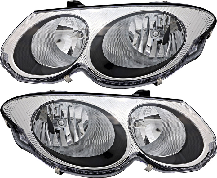 1999-2004 Chrysler 300M Headlights Driver Left and Passenger Right Side Halogen