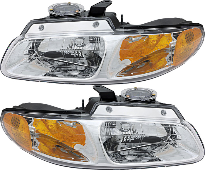 1996-1999 Chrysler Town & Country Headlights Driver Left and Passenger Right Side Halogen