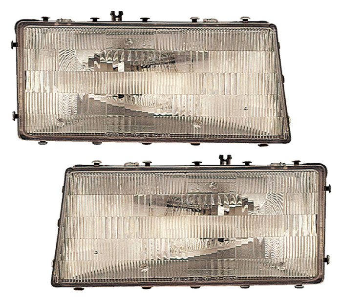 1989-1995 Plymouth Acclaim Headlights Driver Left and Passenger Right Side Halogen CH2518102,CH2519102