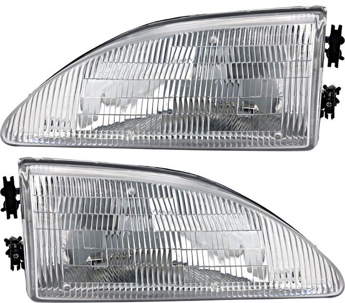 1994-1998 Ford Mustang Headlights Driver Left and Passenger Right Side Halogen