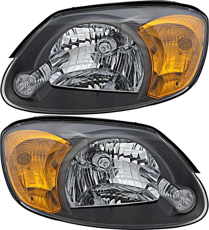 2003-2006 Hyundai Accent Headlights Driver Left and Passenger Right Side Halogen