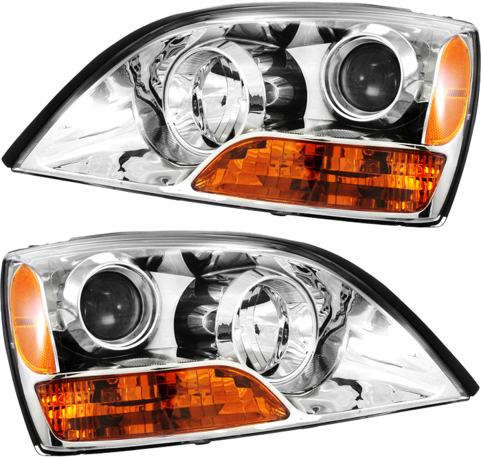 2008-2009 Kia Sorento Headlights Driver Left and Passenger Right Side Halogen