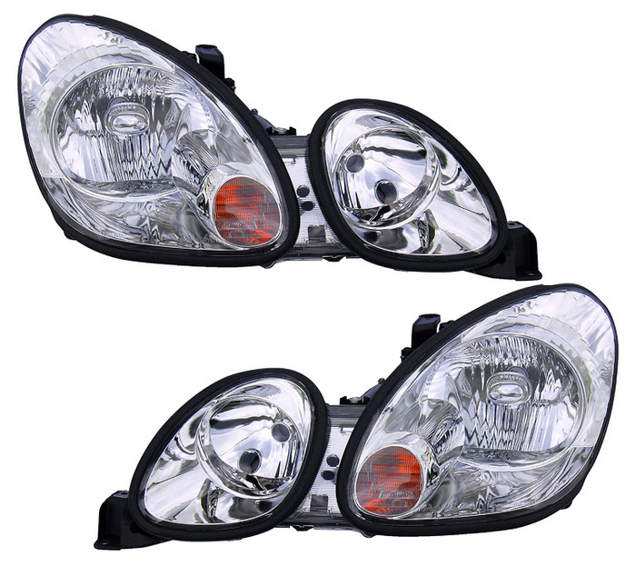 2009 Lexus GS300 Headlights Driver Left and Passenger Right Side Halogen