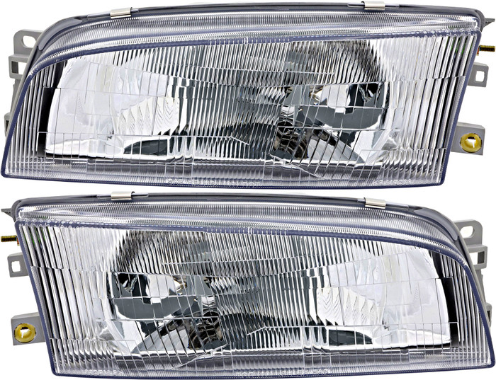 1997-2002 Mitsubishi Mirage Headlights Driver Left and Passenger Right Side Halogen