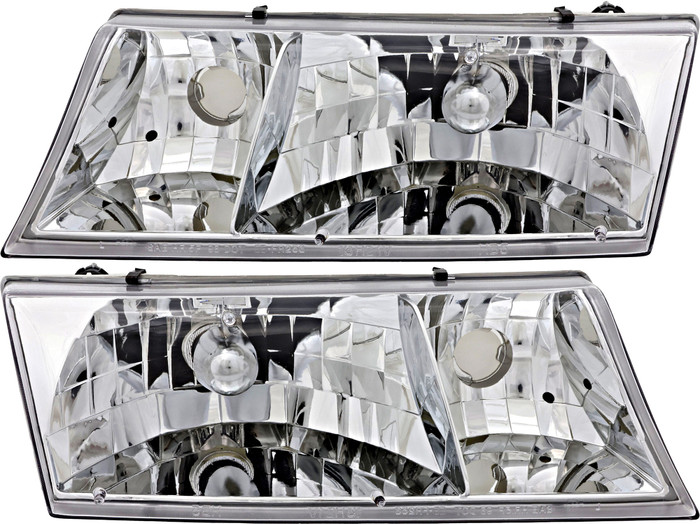 1998-2002 Mercury Grand Marquis Headlights Driver Left and Passenger Right Side Halogen