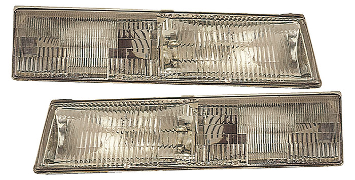 1989-1990 Mercury Cougar Headlights Driver Left and Passenger Right Side Halogen