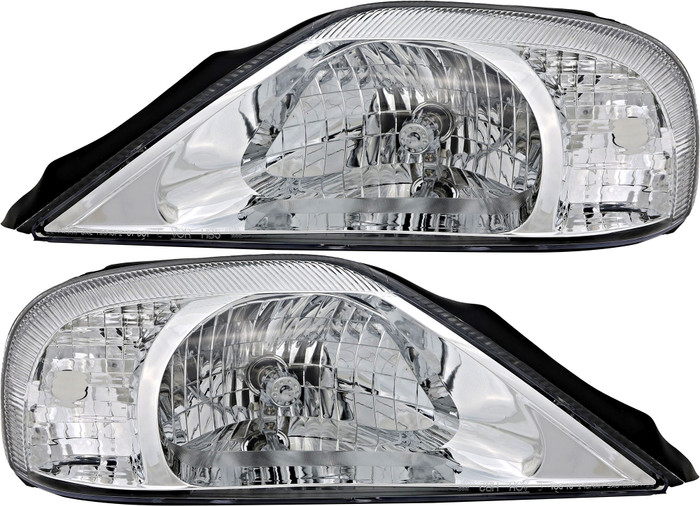 2000-2005 Mercury Sable Headlights Driver Left and Passenger Right Side Halogen