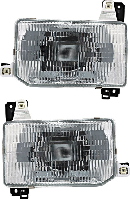 1995-1997 Nissan Pickup Headlights Driver Left and Passenger Right Side Halogen