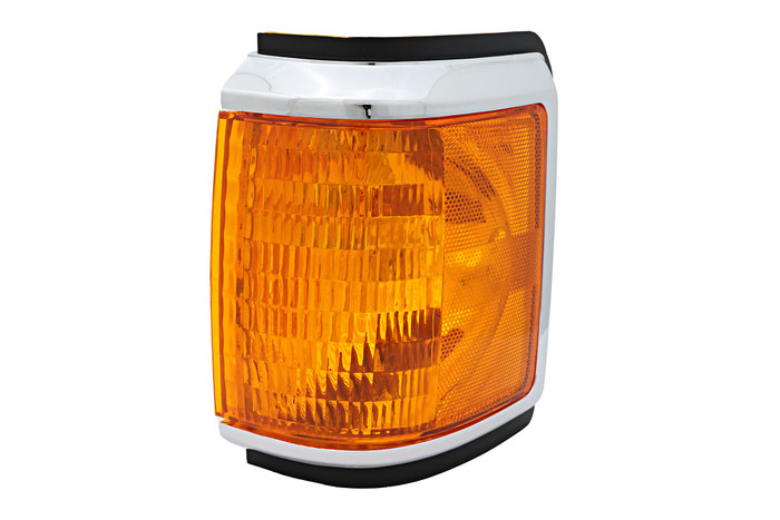 1987-1991 Ford F150 Corner Light Driver Left Side With Chrome & Black Trim