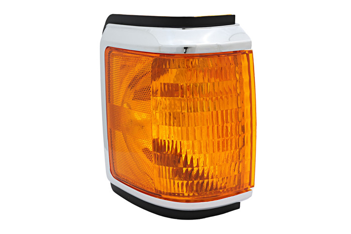 1987-1991 Ford Bronco Corner Light Passenger Right Side With Chrome & Black Trim