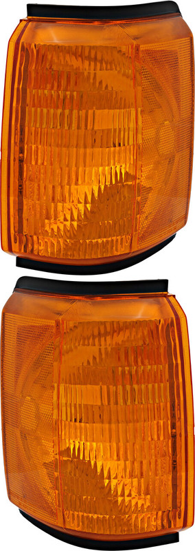 1987-1991 Ford F350 Corner Light Driver Left and Passenger Right Side Without Chrome & Black Trim