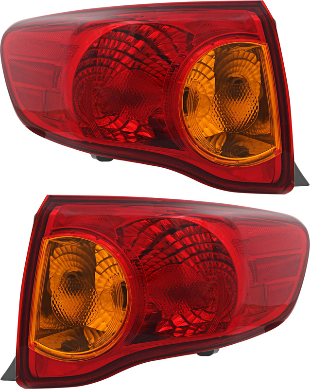 2009-2010 Toyota Corolla Tail Light Driver Left and Passenger Right Side