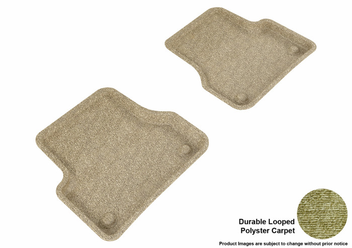 2012-2018 Audi A7 Floor Mats Liners Rear Row Classic Tan