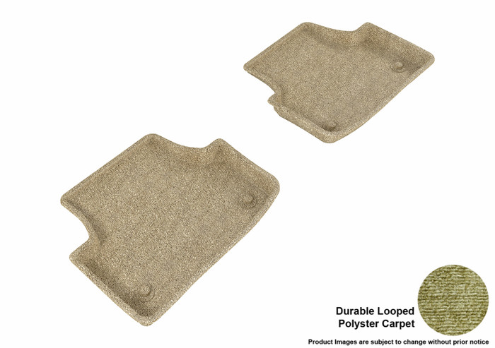 2017-2020 Audi RS3 Floor Mats Liners Rear Row Classic Tan