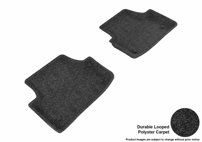 2017-2020 Audi RS3 Floor Mats Liners Rear Row Classic Black