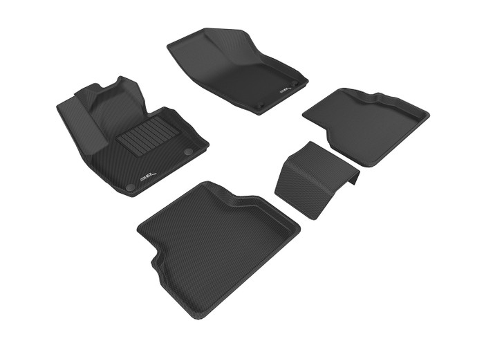 2015-2018 Audi Q3 Floor Mats Liners Front and Rear Row Kagu Black