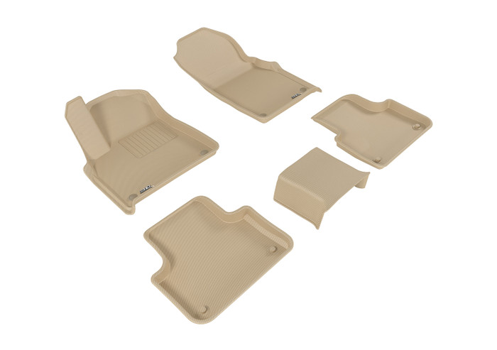 2020-2022 Audi SQ8 Floor Mats Liners Front and Rear Row Kagu Tan